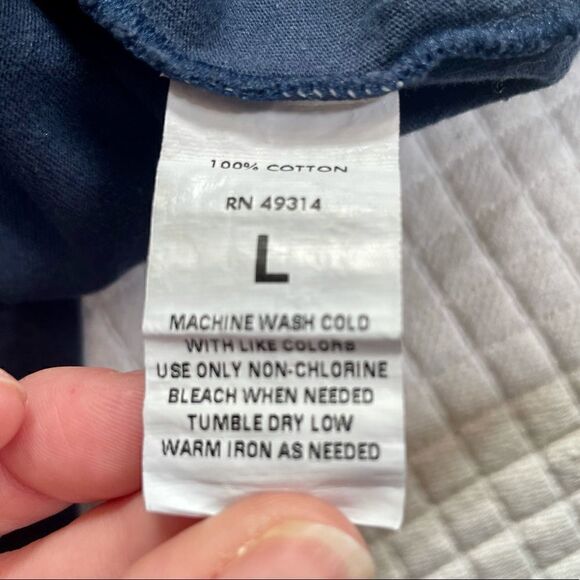 GFS CoEd large navy blue NAVY t shirt gold sparkle - Picture 6 of 7